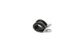 HPS 1/4 inch 6mm ID Stainless Steel Cushion Loop Clamp for Tube Wire and Hose Black Rubber EPDM
