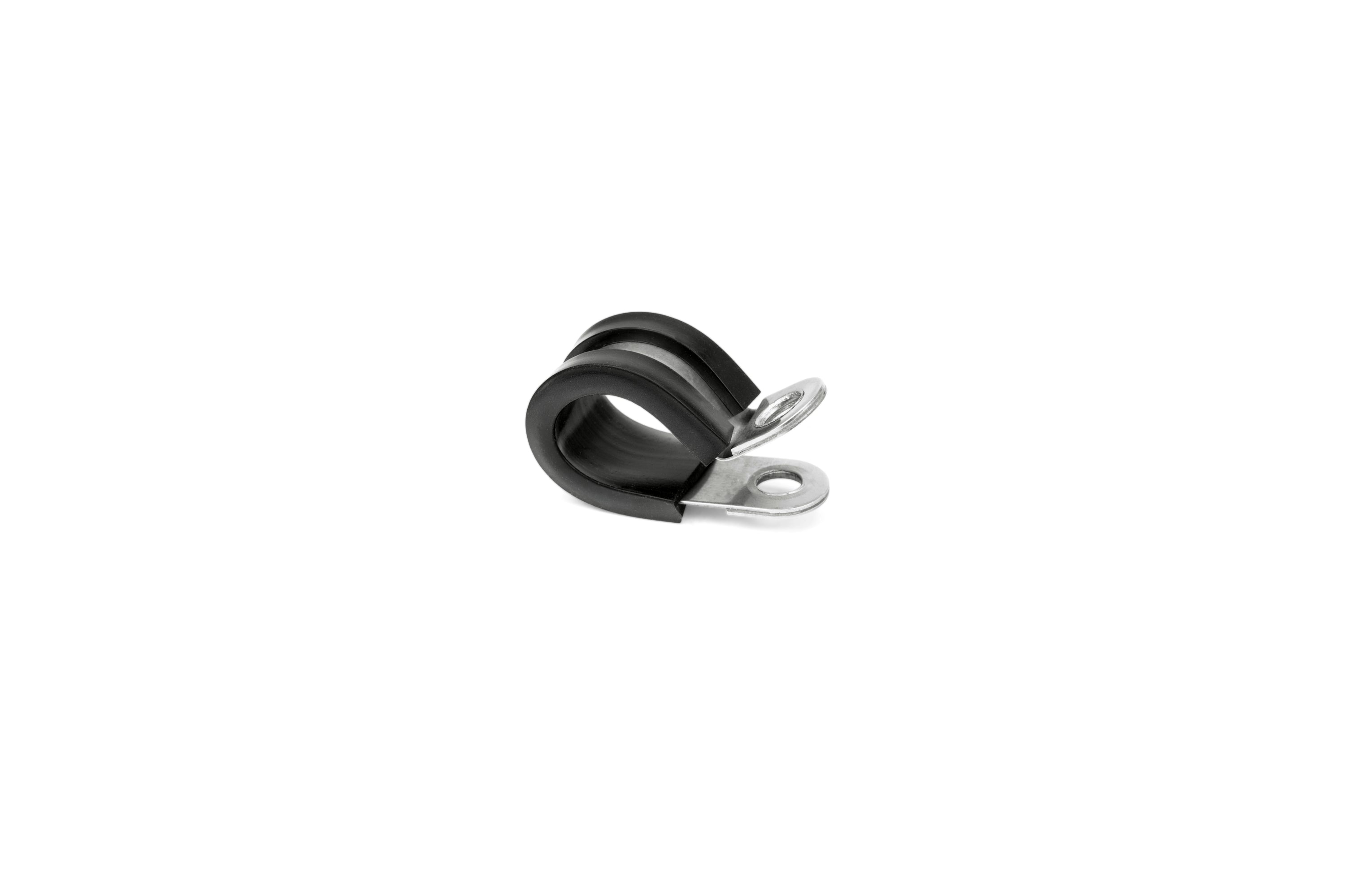 HPS 3/8" (10mm) ID Stainless Steel Cushion Loop Clamp (10pcs Pack) for Tube, Wire and Hose, Black Rubber EPDM