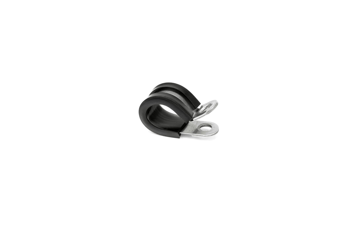 HPS 3/16" (5mm) ID Stainless Steel Cushion Loop Clamp (10pcs Pack) for Tube, Wire and Hose, Black Rubber EPDM