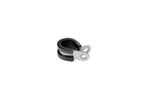 HPS 7/16" (11mm) ID Stainless Steel Cushion Loop Clamp for Tube, Wire and Hose, Black Rubber EPDM