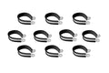 HPS 1-3/4 inch 45mm ID Stainless Steel Cushion Loop Clamp 10pcs Pack for Tube Wire and Hose Black Rubber EPDM