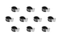 HPS 7/16 inch 11mm ID Stainless Steel Cushion Loop Clamp 10pcs Pack for Tube Wire and Hose Black Rubber EPDM