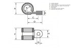 HPS 1/2" (13mm) ID Stainless Steel Cushion Loop Clamp for Tube, Wire and Hose, Black Rubber EPDM