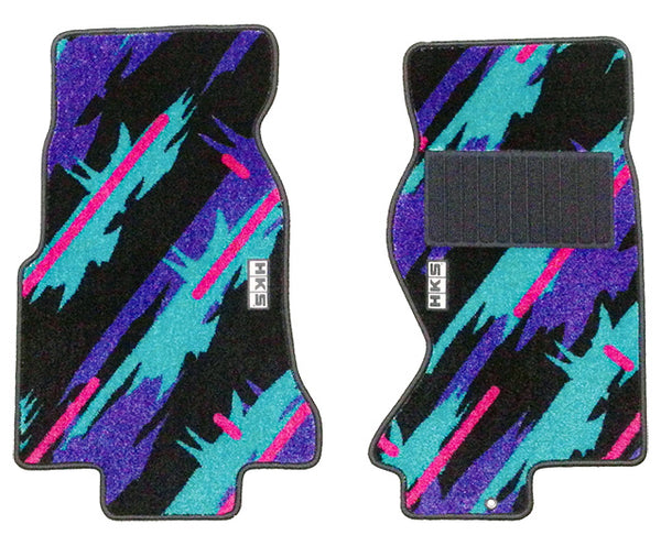 HKS 50th Anniversary Left Hand Drive Floor Mats - Oil Color - Toyota JZA80 Supra MKIV (1993-2000)