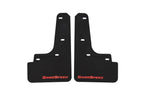GrimmSpeed Black Mud Flaps Red Logo Set of 4 - Subaru WRX VB (2022-2025)