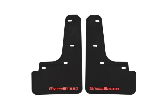 GrimmSpeed Black Mud Flaps Red Logo Set of 4 - Subaru WRX VB (2022-2025)