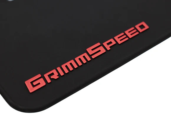 GrimmSpeed Black Mud Flaps Red Logo Set of 4 - Subaru WRX VB (2022-2025)