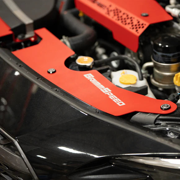 GrimmSpeed Red Engine Bay Radiator Fan Shroud Kit - Subaru WRX VB (2022+)
