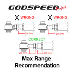 GSP Godspeed Project - Mazda CX-7 (ER) 2007-12 Adjustable Camber Rear Upper Arms With Spherical Bearings