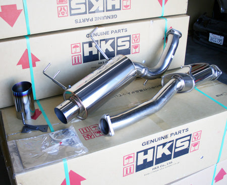 HKS Single Exit Hi-Power Exhaust System w/ Titanium Tips - Honda S2000 AP1 AP2 (1999-2009)