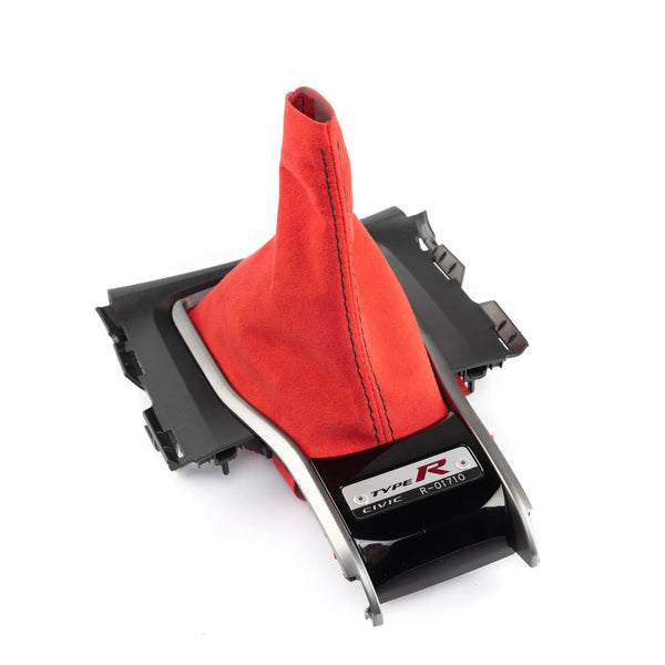 Hybrid Racing Alcantara Shift Boot - Red - Honda Civic / Si / FK8 Type R (2016-2021)