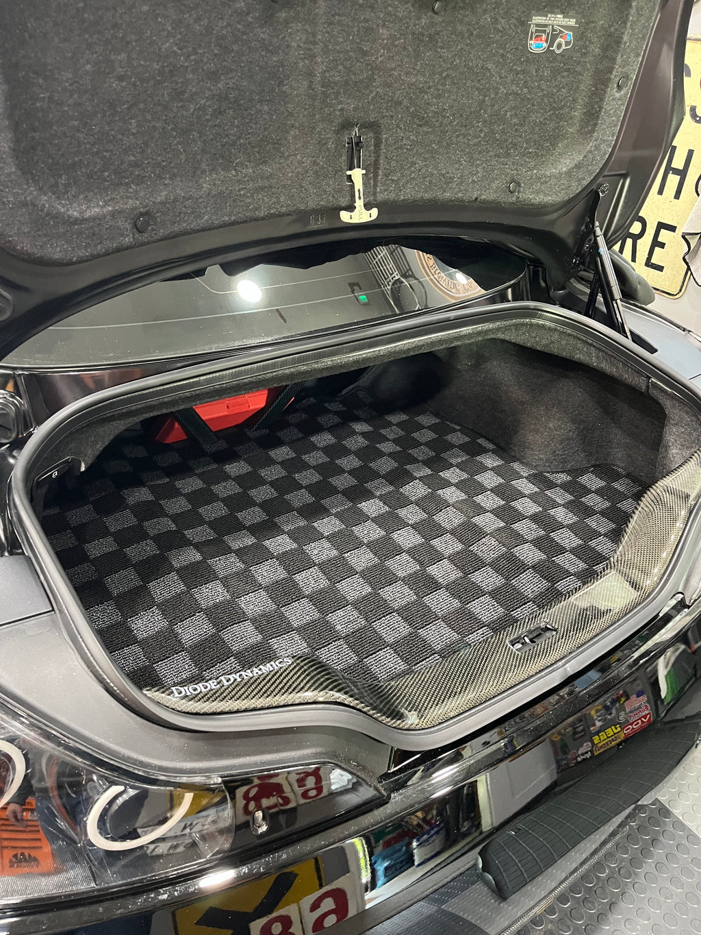 Phase 2 Motortrend (P2M) Checkered Carpet Trunk Mat - Infiniti G37 Coupe (2008-2013)