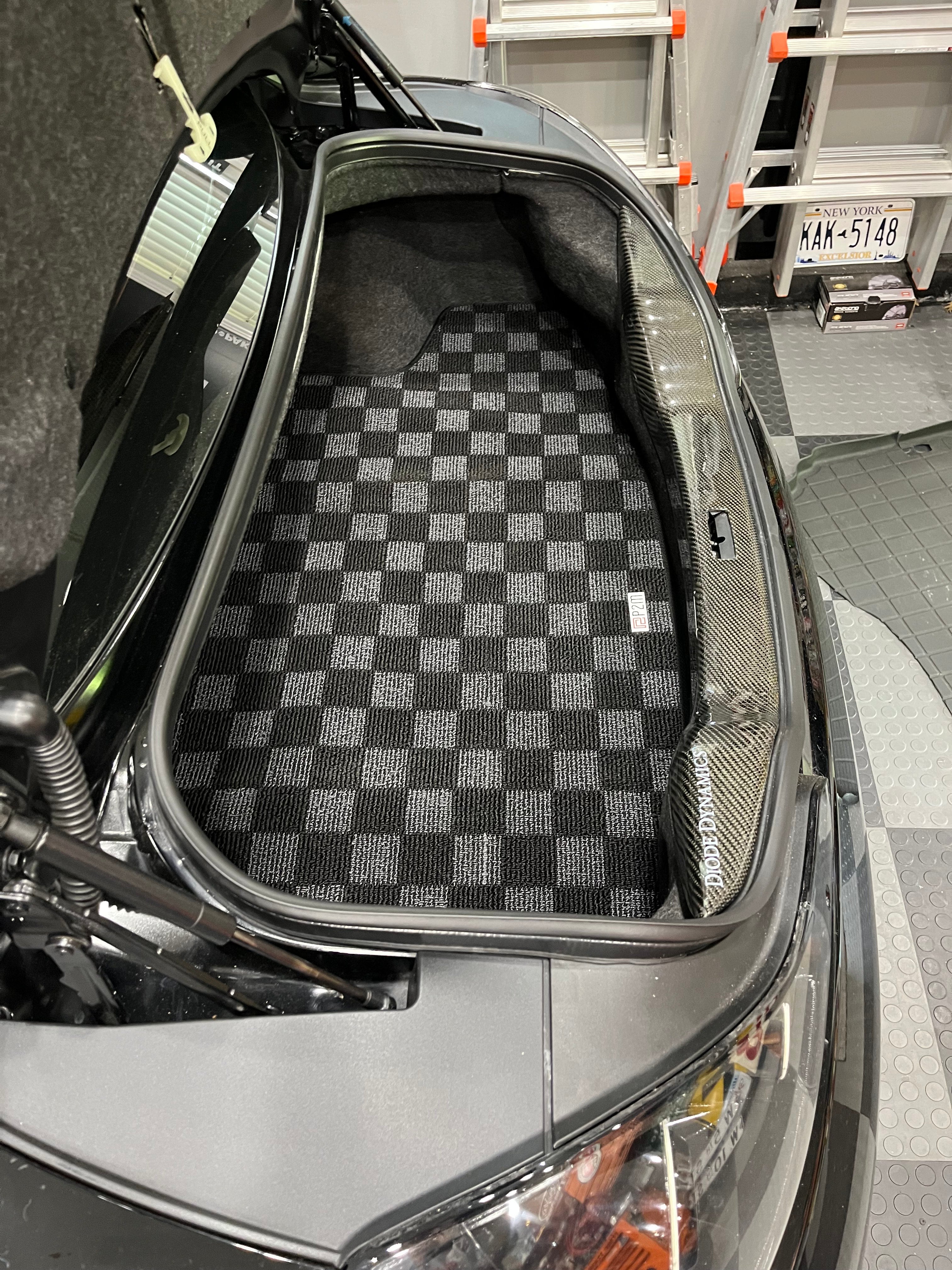 Phase 2 Motortrend (P2M) Checkered Carpet Trunk Mat - Infiniti G37 Coupe (2008-2013)