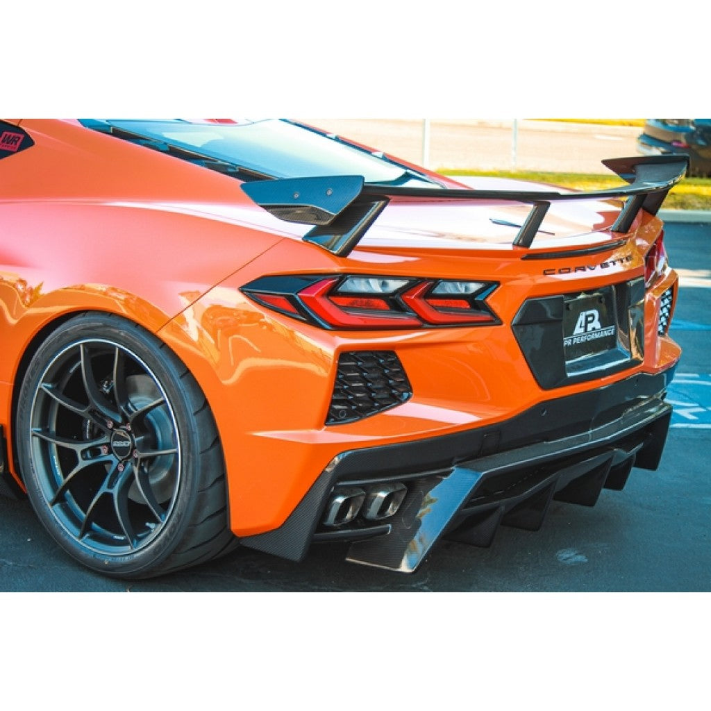 APR Performance Carbon Fiber License Plate Frame Backing - Chevrolet Corvette C8 (2020+)
