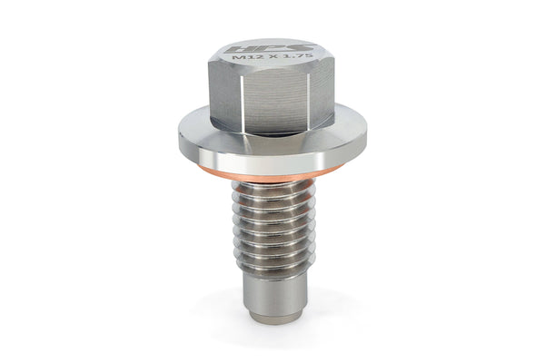 HPS Performance m12 x 1.75 Stainless Steel Magnetic Oil Drain Plug Bolt