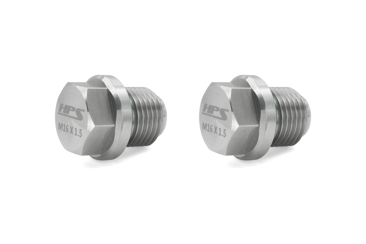 HPS Performance Stainless Steel Magnetic Oil Drain Plug Bolt 2pcs kit for Front Differential Fill and Drain plugs, MDPK-101