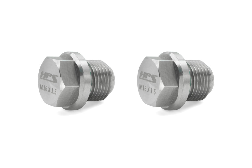 HPS Performance Stainless Steel Magnetic Oil Drain Plug Bolt 2pcs kit for Front Differential Fill and Drain plugs, MDPK-101