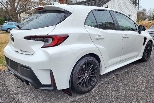 Rally Armor UR Black w/ Grey Logo Mud Flaps Set of 4 - Toyota GR Corolla Hatch (2022+)