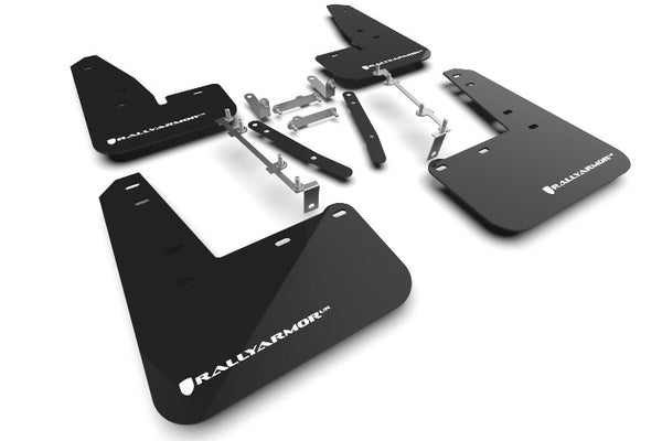 Rally Armor UR Black w/ White Logo Mud Flaps Set of 4 for Toyota GR Corolla Hatch (2023+)