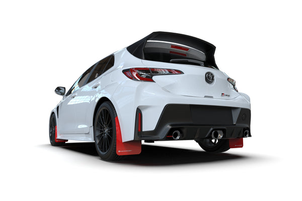 Rally Armor UR Red w/ White Logo Mud Flaps Set of 4 for Toyota GR Corolla Hatch (2023+)