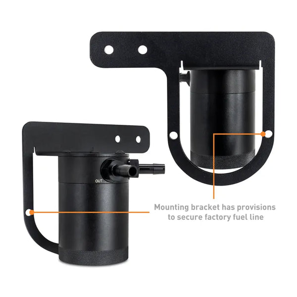 Mishimoto PCV Side Baffled Oil Catch Can - Black - Honda Civic 1.5T & Si (2022+)