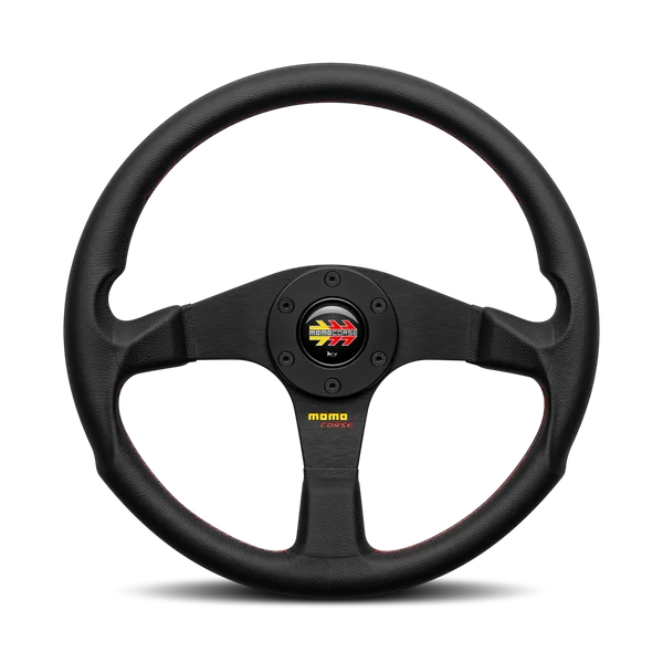 MOMO CORSE 2.0  Steering Wheel - 350MM -Black Leather / Red Stitching