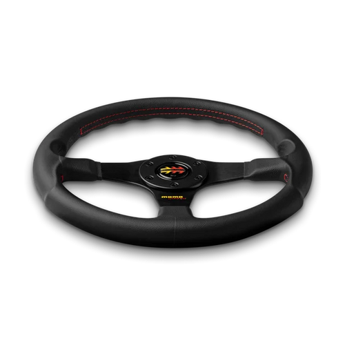 MOMO CORSE 2.0  Steering Wheel - 350MM -Black Leather / Red Stitching