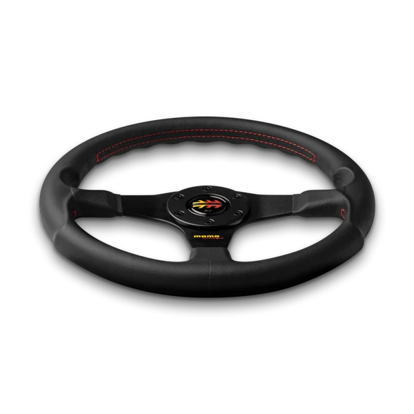 MOMO CORSE 2.0  Steering Wheel - 350MM -Black Leather / Red Stitching
