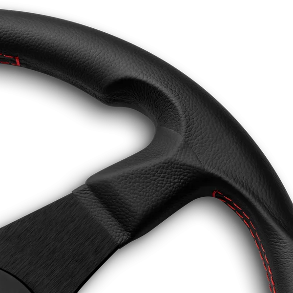 MOMO CORSE 2.0  Steering Wheel - 350MM -Black Leather / Red Stitching