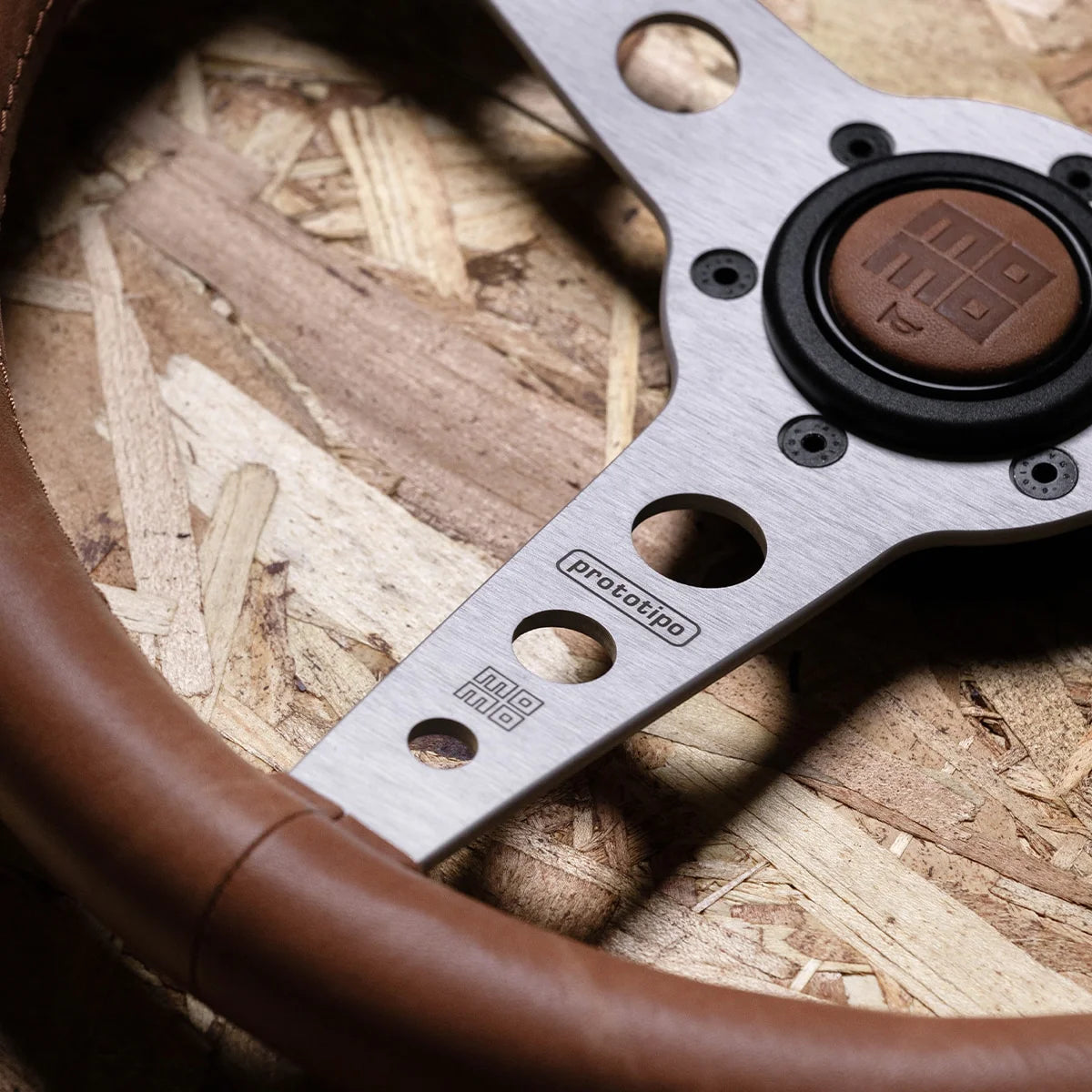 MOMO Prototipo Heritage Steering Wheel - 350MM - Brown Distressed Leather