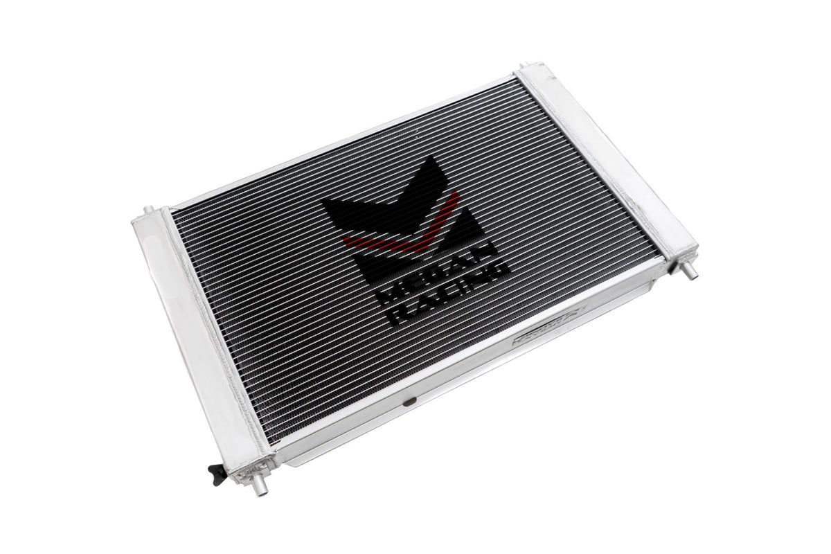 Megan Racing MR-RT-FM96 aluminum radiator for 1997–2004 Ford Mustang manual transmission, view 1