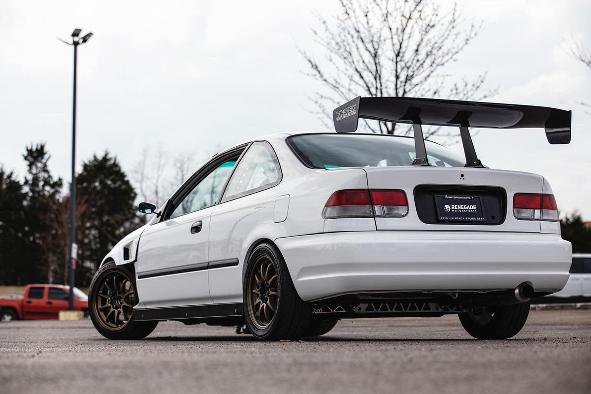 PCI Race Spec Aluminum Side Skirts - Honda Civic Hatchback/Coupe EK (1996-2000)