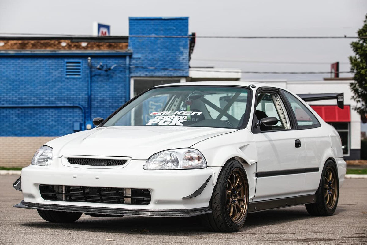 PCI Race Spec Aluminum Side Skirts - Honda Civic Hatchback/Coupe EK (1996-2000)