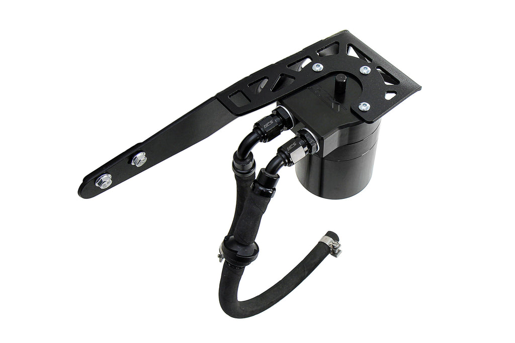 HPS Performance Billet Aluminum Oil Catch Can Kit, Black, 860-001WB