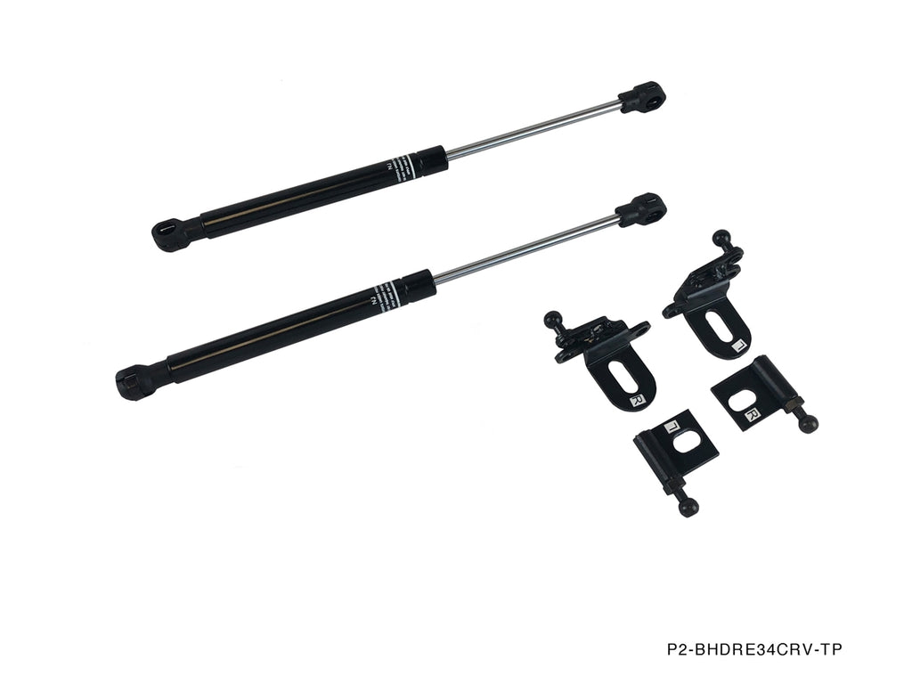 P2-BHDRE34CRV-TP - HONDA CRV 2007-12 (RE3/4) BLACK SERIES ENGINE HOOD DAMPER - View 1