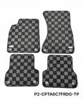 P2-CPTA6C7FRDG-TP - AUDI A6 SEDAN (C7) 2012-18 RACE FLOOR MATS : DARK GREY - View 1