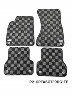 P2-CPTA6C7FRDG-TP - AUDI A6 SEDAN (C7) 2012-18 RACE FLOOR MATS : DARK GREY - View 1