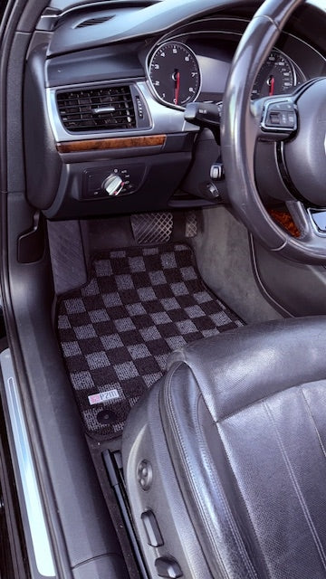 P2-CPTA6C7FRDG-TP - AUDI A6 SEDAN (C7) 2012-18 RACE FLOOR MATS : DARK GREY - View 2