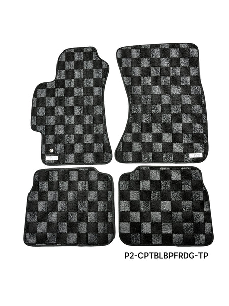 Phase 2 Motortrend (P2M) Checkered Carpet Race Floor Mats - Subaru Legacy BL BP (2005-2009)