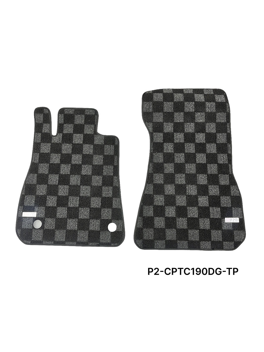 Phase 2 Motortrend (P2M) Checkered Carpet Race Floor Mats - Mercedes-Benz AMG GT/GTR C190 (2016-2021)