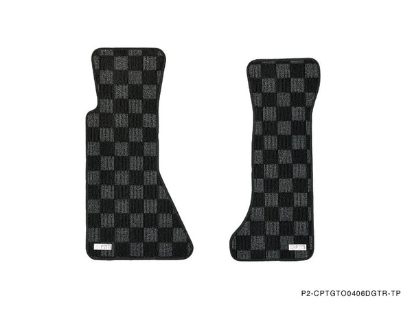 Phase 2 Motortrend (P2M) Checkered Flag Carpet Floor Mats - Chevrolet Corvette C4 (1984-1996)