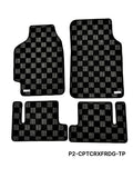 P2-CPTCRX8891FRDG-TP - HONDA CIVIC CRX 1988-91 RACE FLOOR MATS : DARK GREY - View 1