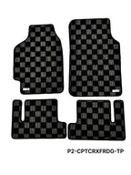 P2-CPTCRX8891FRDG-TP - HONDA CIVIC CRX 1988-91 RACE FLOOR MATS : DARK GREY - View 1