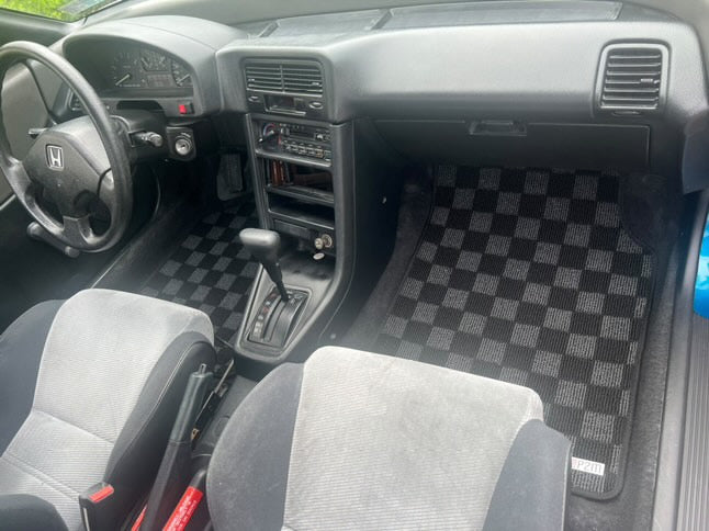 P2-CPTCRX8891FRDG-TP - HONDA CIVIC CRX 1988-91 RACE FLOOR MATS : DARK GREY - View 4