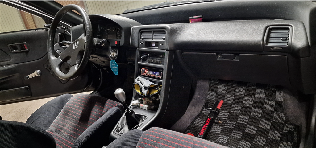 P2-CPTCRX8891FRDG-TP - HONDA CIVIC CRX 1988-91 RACE FLOOR MATS : DARK GREY - View 6