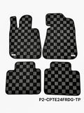 P2-CPTE24FRDG-TP - BMW E24 6-SERIES 1977-89 (COUPE 2 DOOR) RACE FLOOR MATS : DARK GREY (FRONT/REAR) - View 1