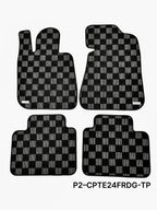 P2-CPTE24FRDG-TP - BMW E24 6-SERIES 1977-89 (COUPE 2 DOOR) RACE FLOOR MATS : DARK GREY (FRONT/REAR) - View 1