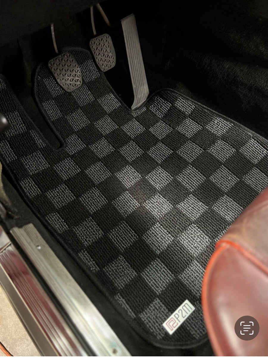 P2-CPTE24FRDG-TP - BMW E24 6-SERIES 1977-89 (COUPE 2 DOOR) RACE FLOOR MATS : DARK GREY (FRONT/REAR) - View 6