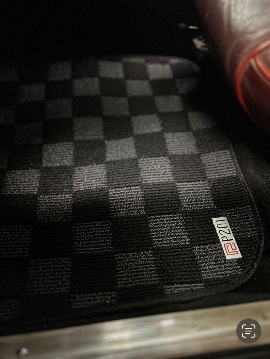 P2-CPTE24FRDG-TP - BMW E24 6-SERIES 1977-89 (COUPE 2 DOOR) RACE FLOOR MATS : DARK GREY (FRONT/REAR) - View 7