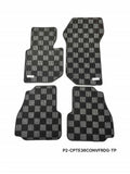 P2-CPTE36CONVFRDG-TP - BMW E36 1995-99 3-SERIES  CONVERTIBLE RACE FLOOR MATS : DARK GREY (FRONT/REAR) - View 1